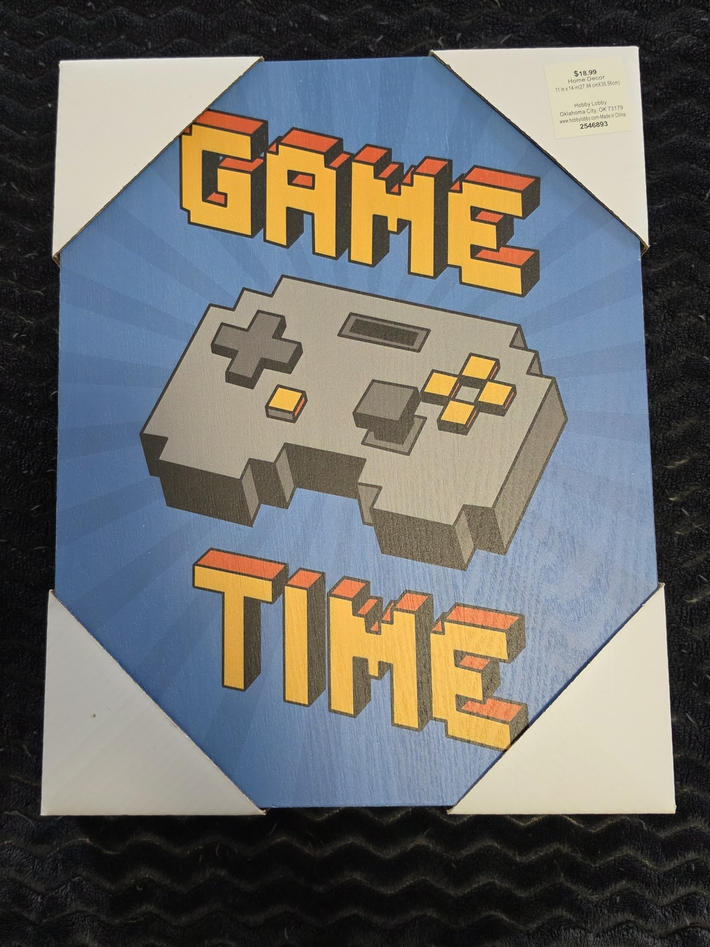 Hobby Lobby 'Game Time' Retro Controller Wall Art - NEW
